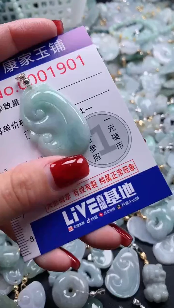 翡翠未镶嵌吊坠(不含链)1901