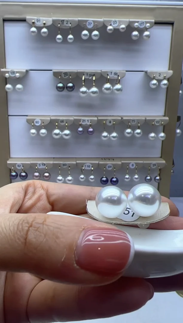 【闪购商品】淡水珍珠耳饰18K金镶嵌151