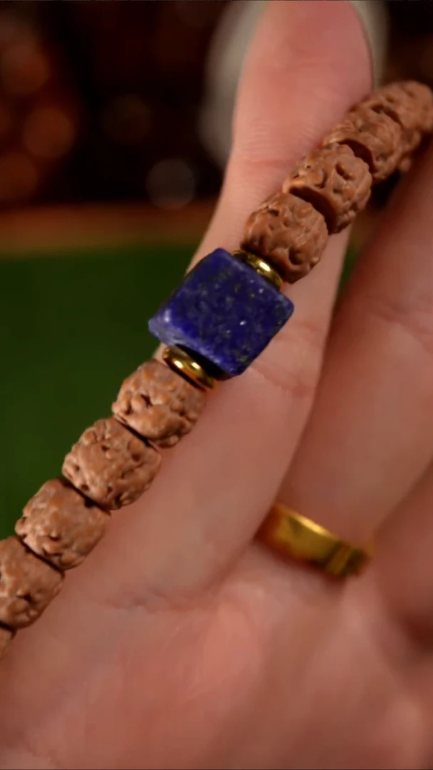 未镶嵌青金石吊坠(不含链)青金石随型隔珠8-9mm