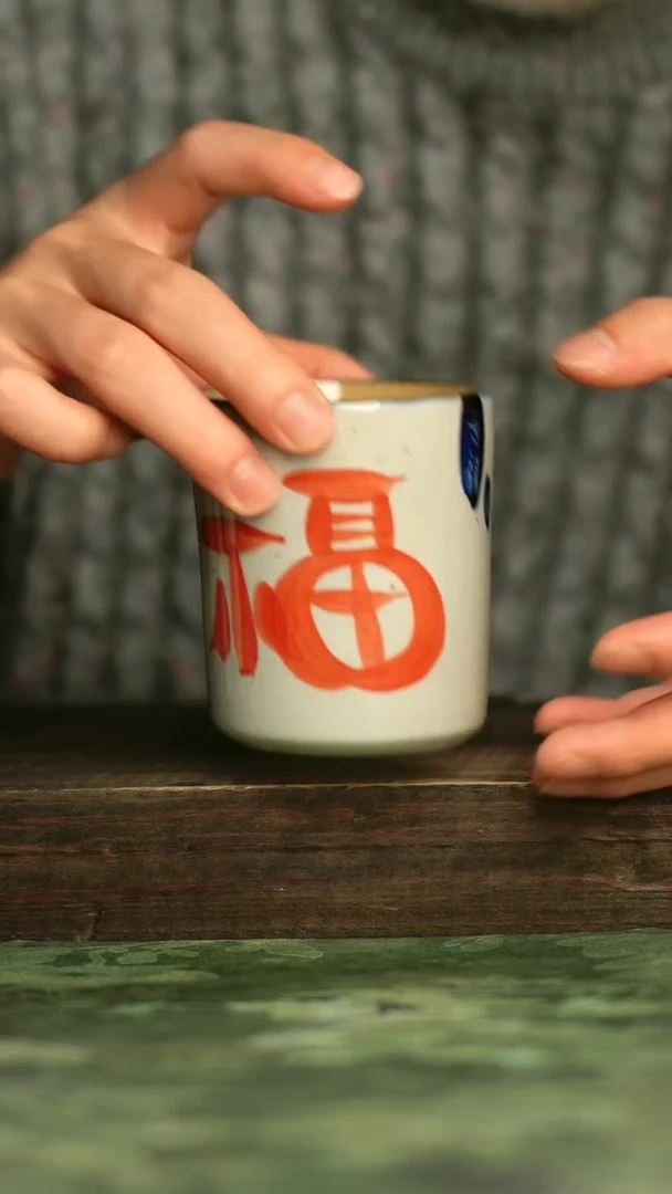 陶瓷青诗集手工手绘瓷器