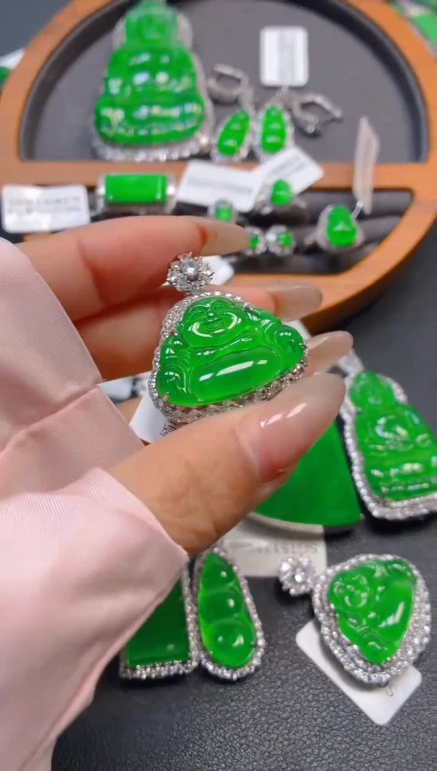 吊坠(不含链)银S925镶嵌翡翠1