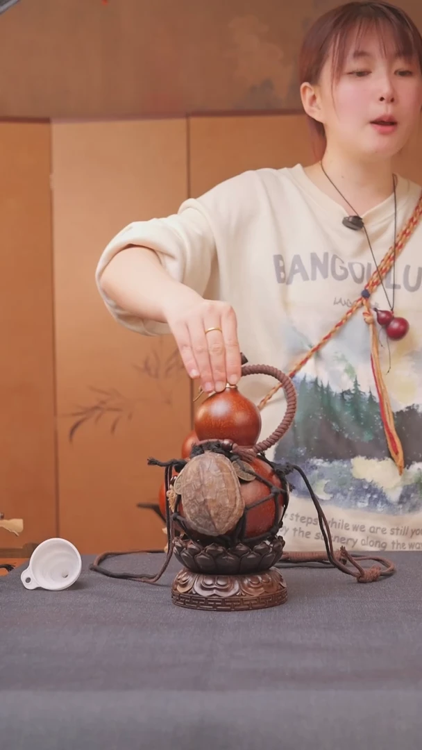 752号链接精品大漆葫芦现货现发[一物一拍]不包含莲花底座