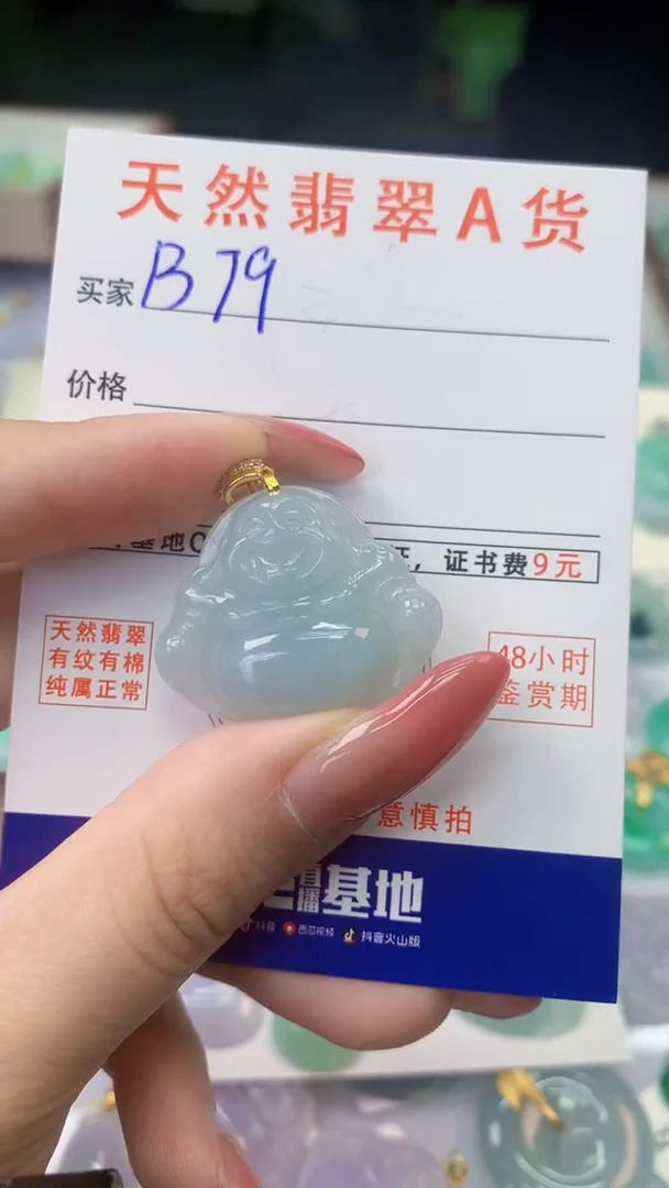 颈饰银S925镶嵌翡翠天然A货翡翠挂件