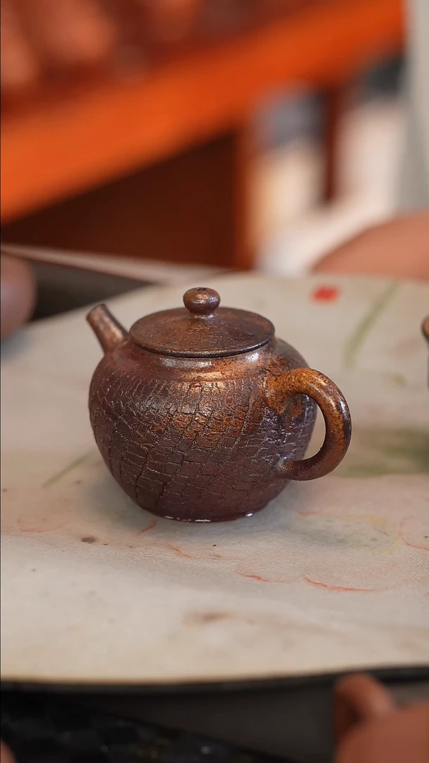 茶壶紫砂荆**身原矿手工制作