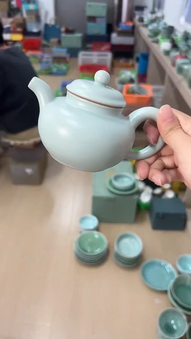 龙泉云间青瓷小米茶器