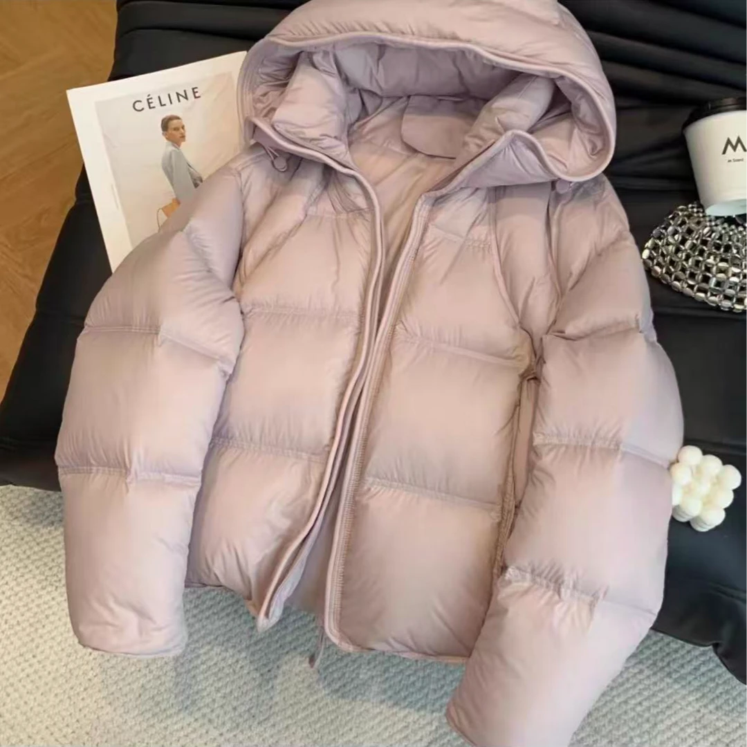 韩系连帽棉服女冬季设计感超好看氛围感甜美小众气质显瘦外套