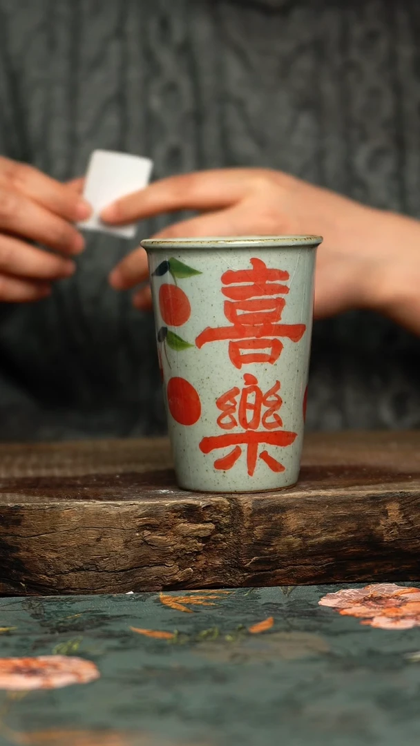 【闪购商品】杯杯釉下彩手工手绘同款陶器