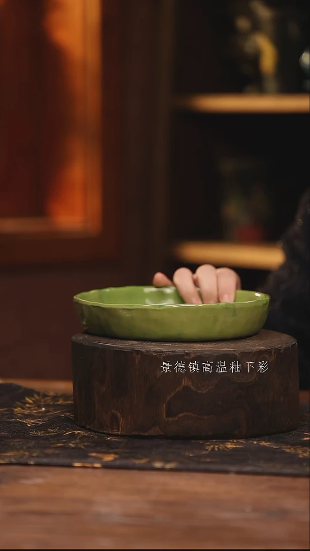 陶瓷 景德镇高温釉下手绘陶瓷@L299@