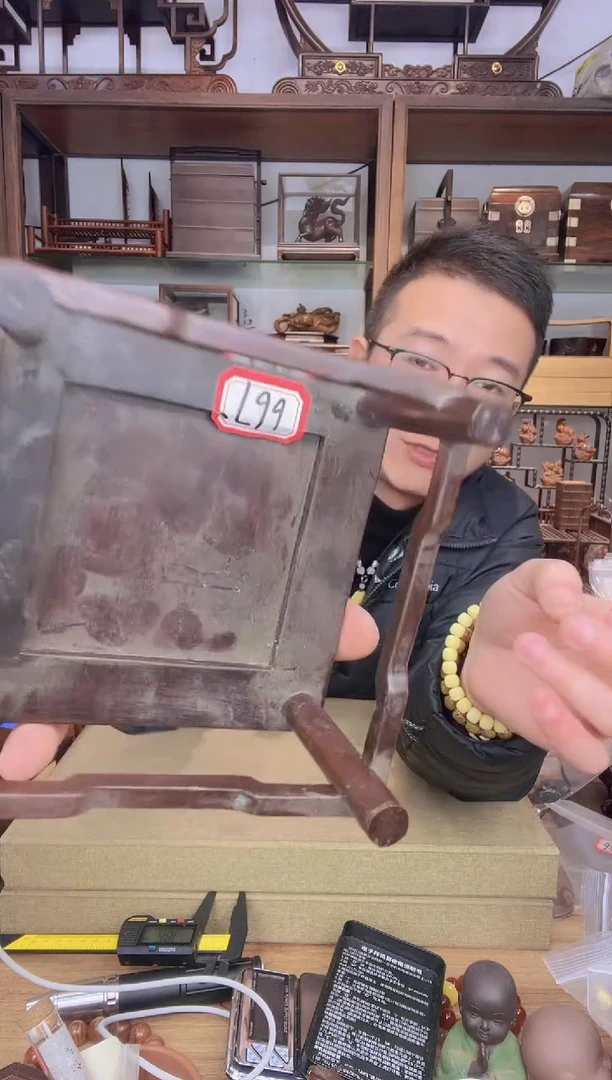 【闪购商品】乌木类书架012大红酸枝明式12公分底座  瑕疵