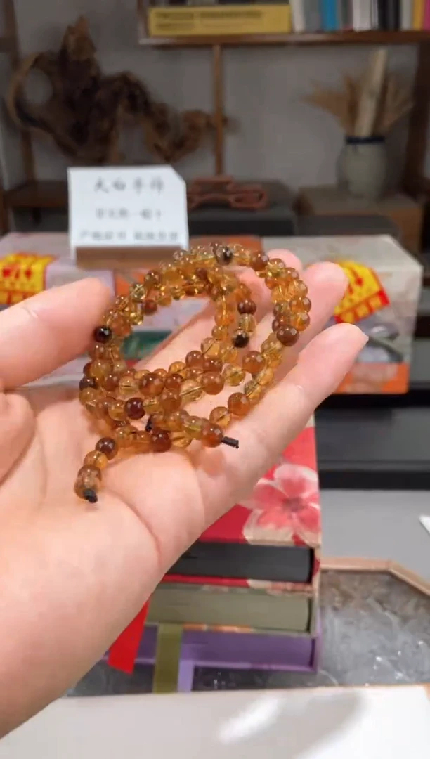 琥珀颈饰未镶嵌6+多宝108长链