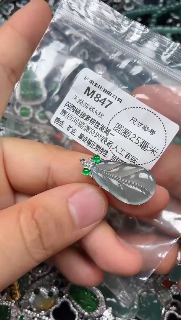 翡翠未镶嵌颈饰M847吊坠Z