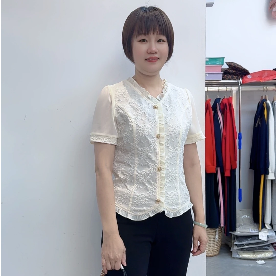 【衣联服饰】妈妈款精品短袖上衣9918