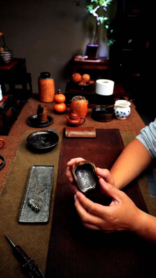 8308福利创意竹包锡小茶则6.3*8