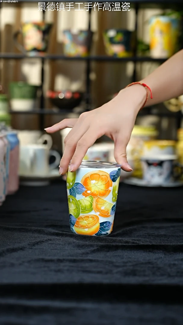 杯子景德镇手绘小随行杯