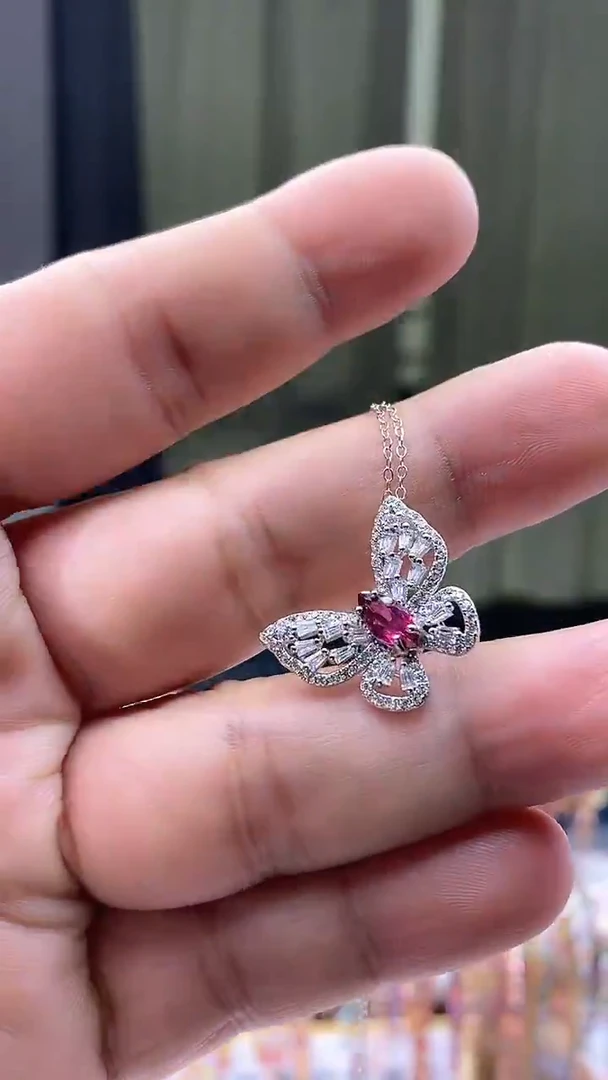 【闪购商品】碧玺吊坠银S925镶嵌24535453543543