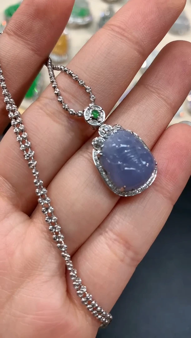 【闪购商品】翡翠吊坠(不含链)18K金镶嵌A368|.3999