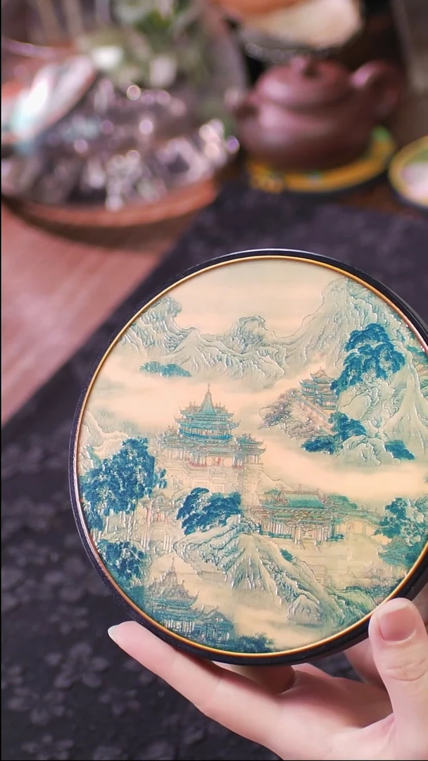 壹藏贰宝蓬莱仙境图案大垫子一片