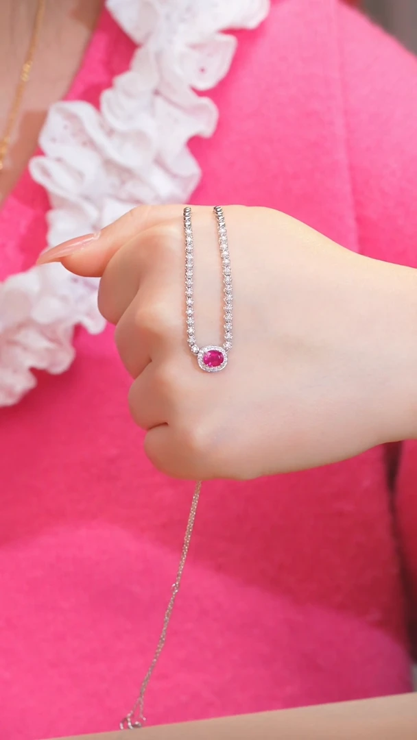 【闪购商品】红宝石项链18K金镶嵌（0.92ct）@@U9649