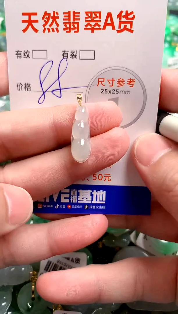 翡翠18K金镶嵌颈饰23000416