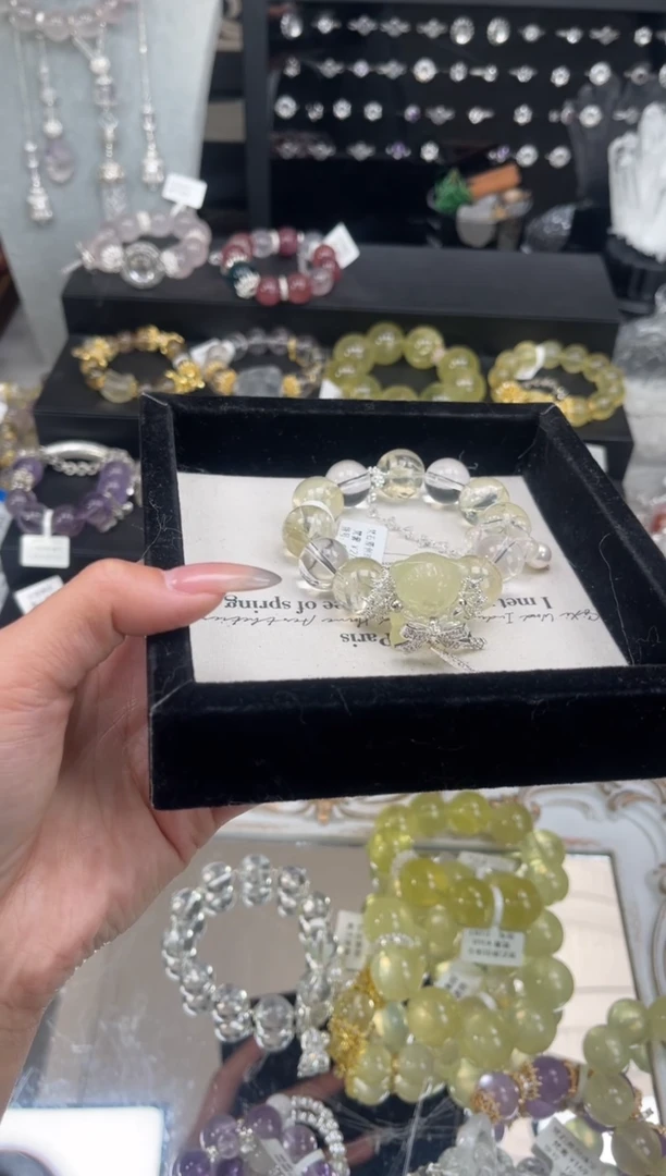 【闪购商品】烟晶手链银S925镶嵌天然水晶 多样性发货