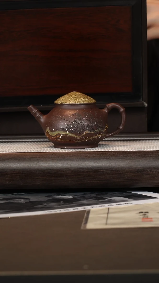 茶壶紫砂储立强/紫泥/渔翁套组/150c