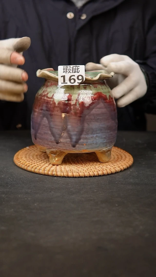 【闪购商品】瓷片169泥泥手工花盆