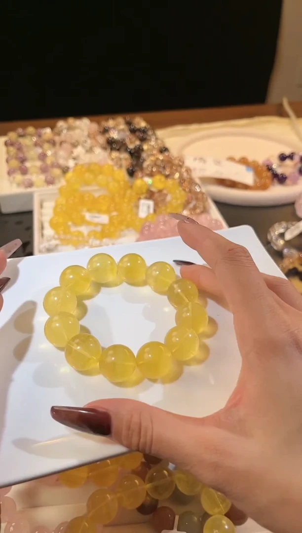 合成欧泊未镶嵌手串多样性发一Q50吸金19mm