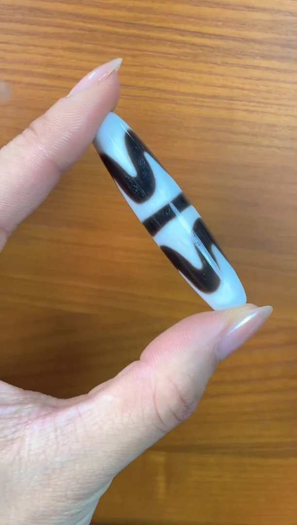 黑白虎牙文创珠046