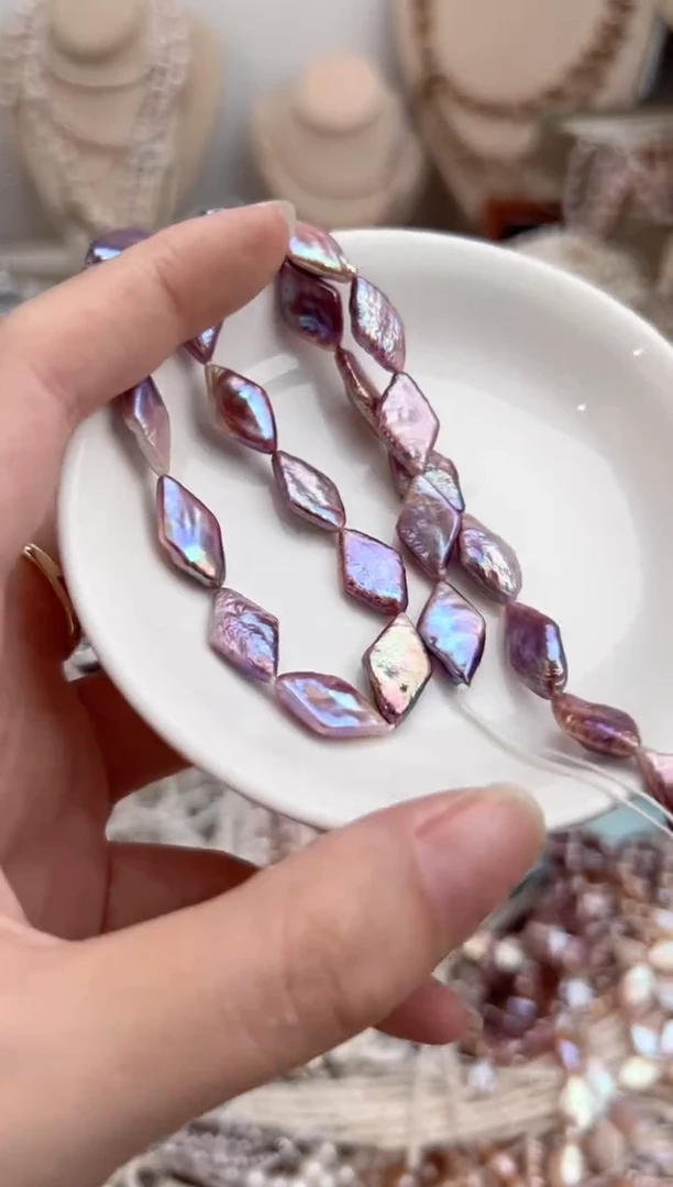 未镶嵌18淡水珍珠言**艳巴洛克*珍珠项链