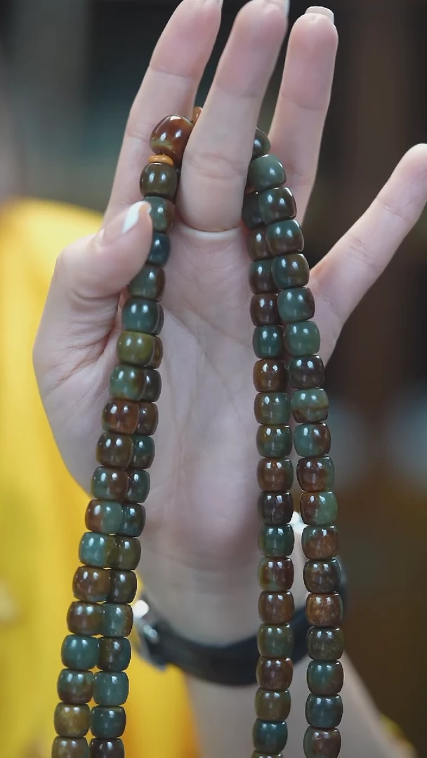 颈饰未镶嵌和田玉麦*?108粒