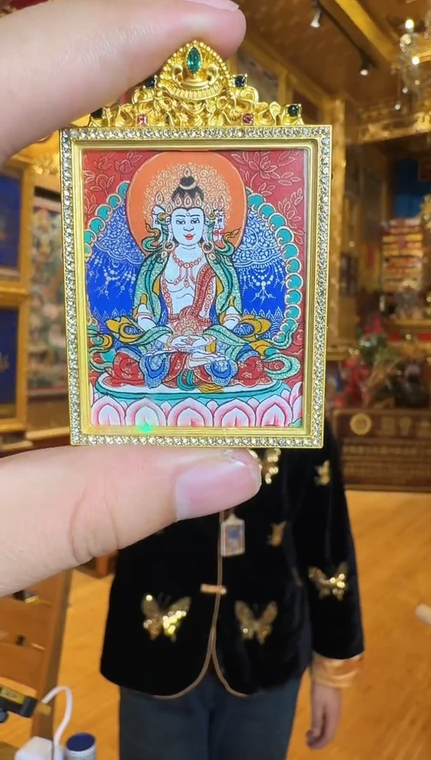吊坠大日如来---热贡纯手绘