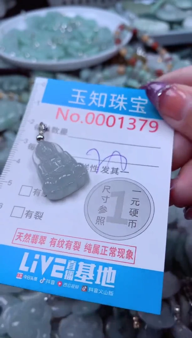 翡翠未镶嵌吊坠(不含链)1379