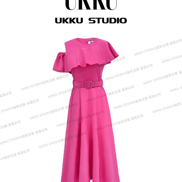 【UKKU STUDIO】夏季时尚百搭潮流时尚款连衣裙614318