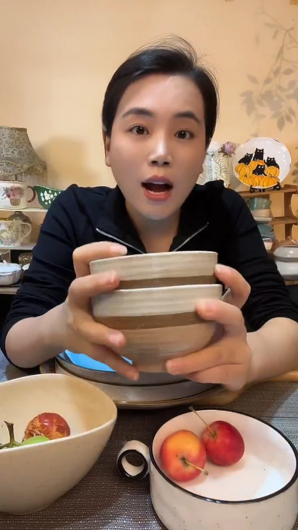 瓷片2个复古饭碗 微瑕介意勿拍