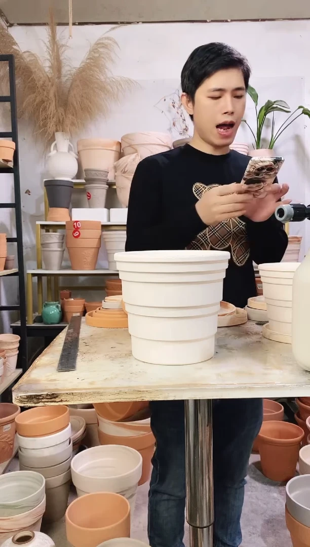 20*18白色竹节 1盆无托