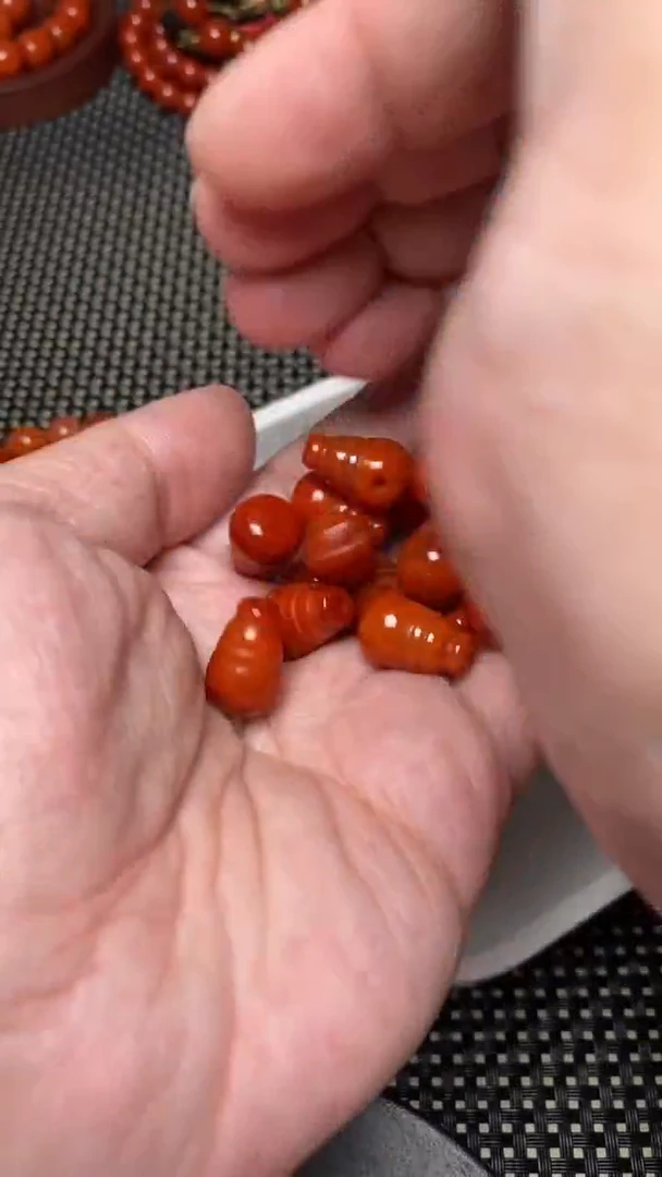 未镶嵌手串南红玛瑙冰飘三通