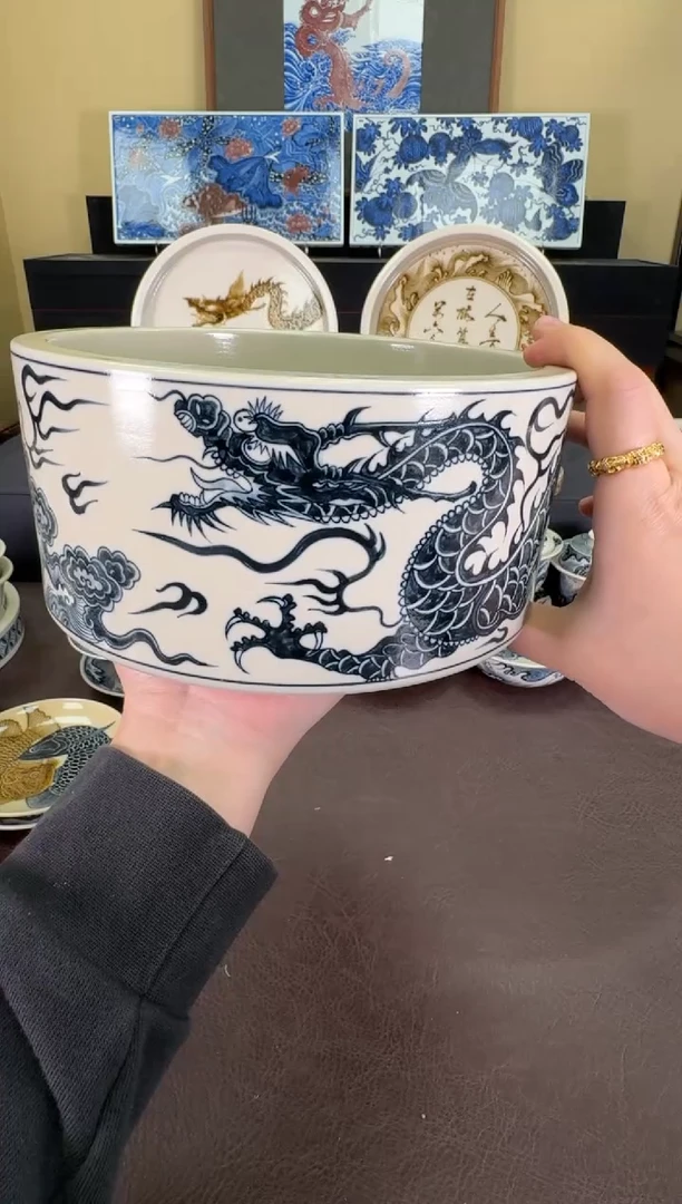 【闪购商品】二号釉1351龙纹水洗二号釉