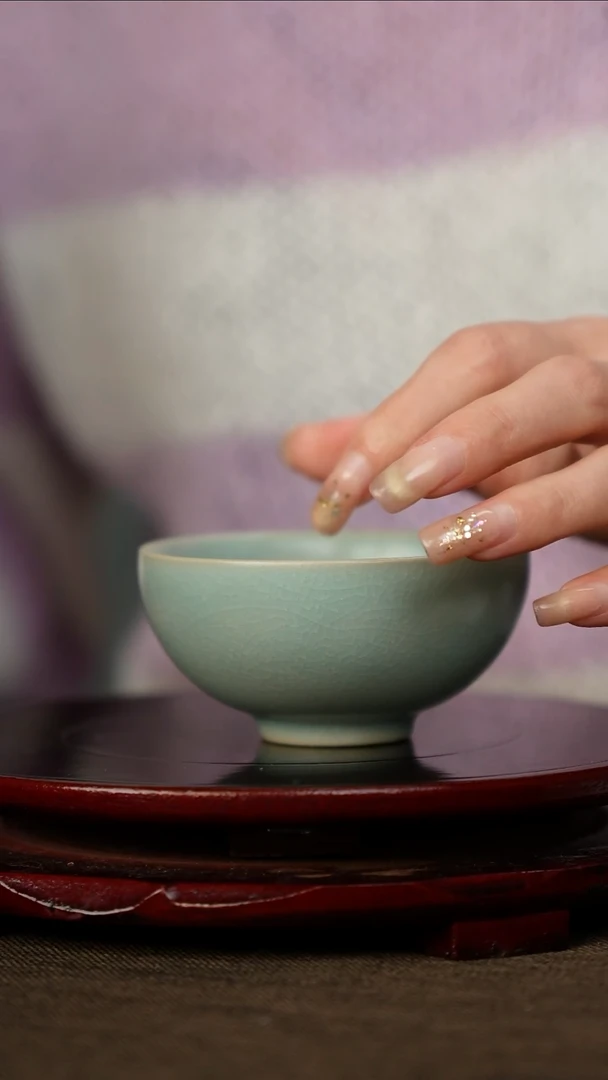 全品 仿古釉普洱杯 支钉烧