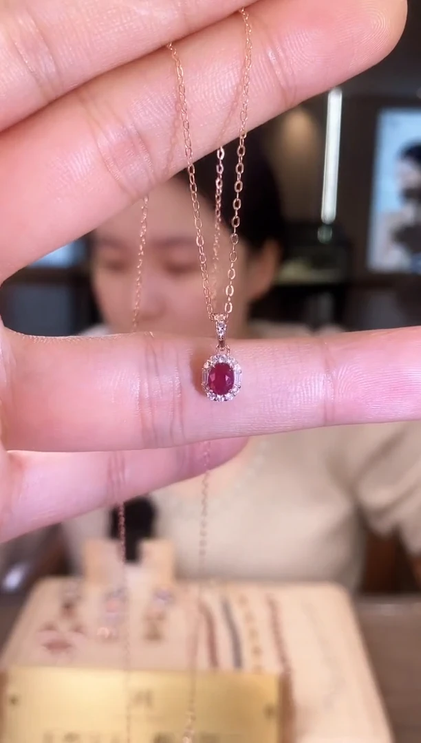 【闪购商品】红宝石项链银S925镶嵌09