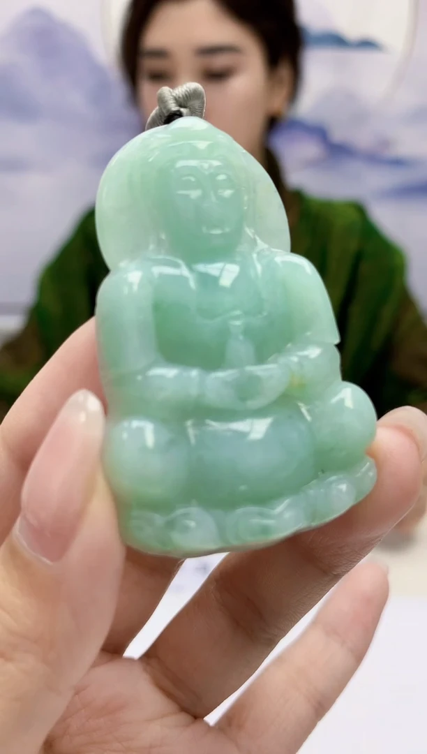 【闪购商品】定制翡翠未镶嵌4829-kk-毛货挂件71