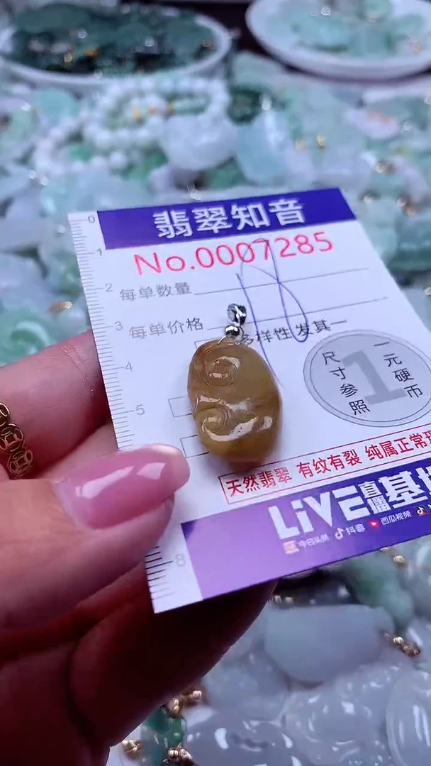 吊坠(不含链)未镶嵌翡翠7285