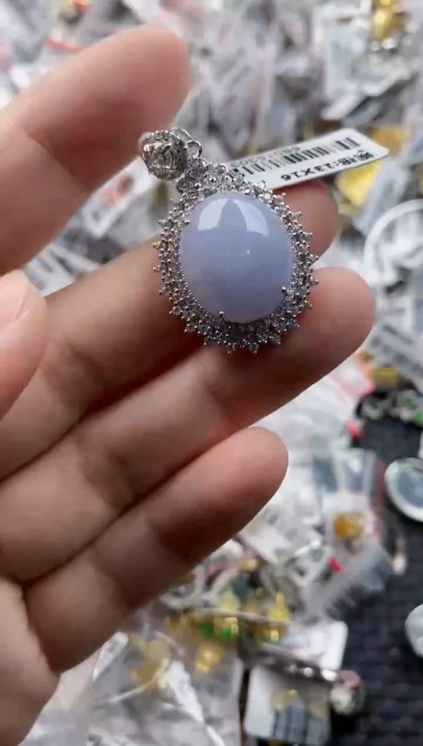 翡翠戒指银S925镶嵌1010      5