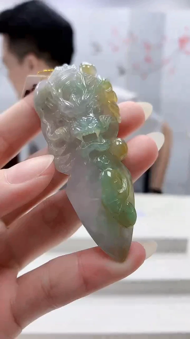 未镶嵌定制翡翠5123ry-毛货挂件30