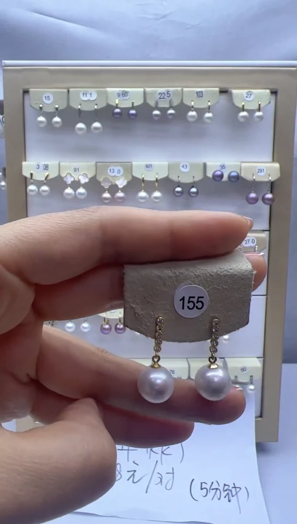 【闪购商品】淡水珍珠耳饰银S925镶嵌155