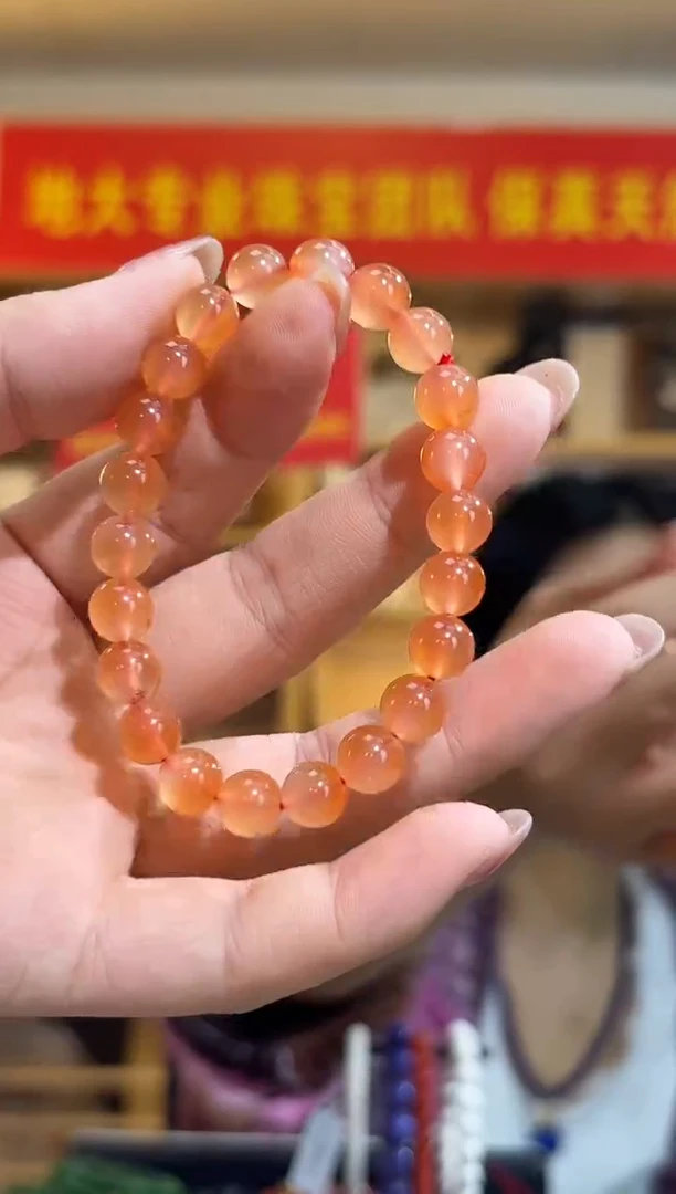 未镶嵌手串南红玛瑙8mm保山冰红单圈手串多样性发一