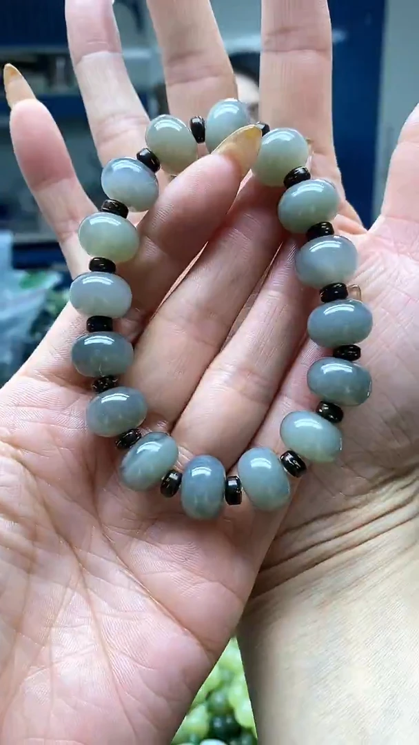 未镶嵌手串和田玉算盘珠14