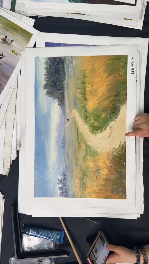 油画【原创·保真·带证书】朝鲜画家纯手绘油画--顺丰包邮--