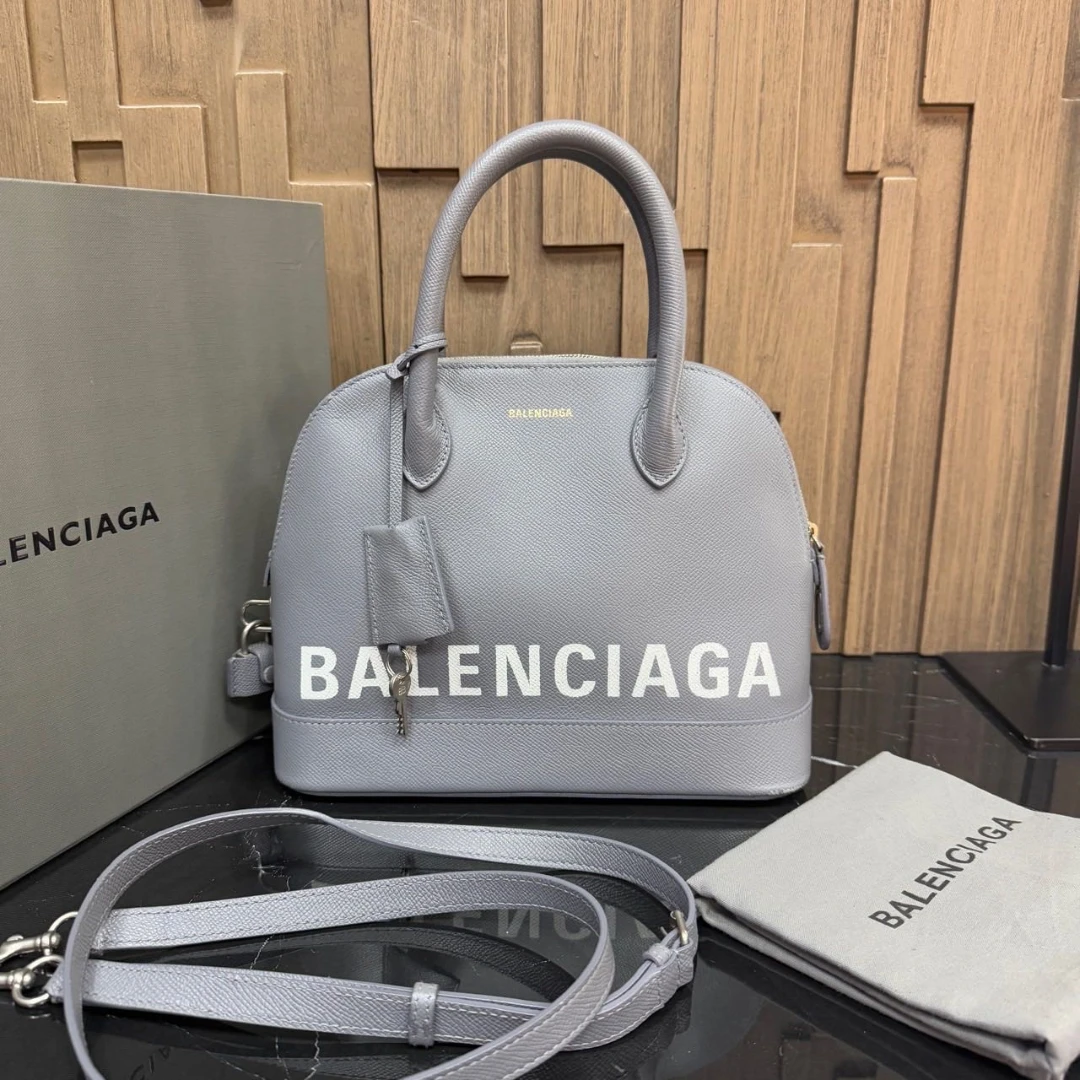 95新 Balenciaga/巴黎世家 大象灰手提单肩贝壳包 C1404572 4036