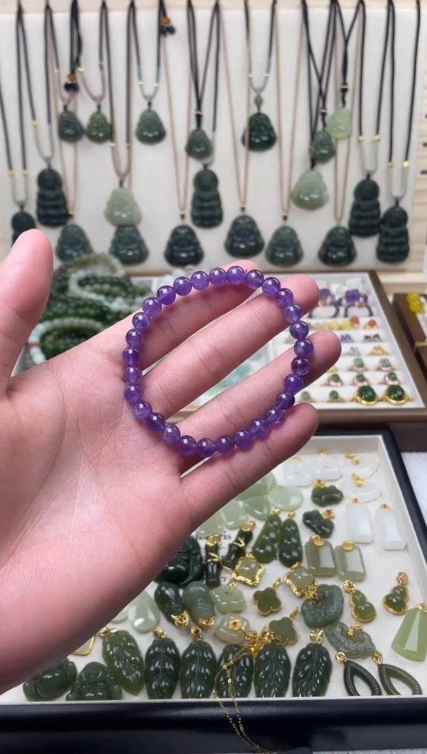 未镶嵌手串紫晶 未镶嵌 手串 紫晶