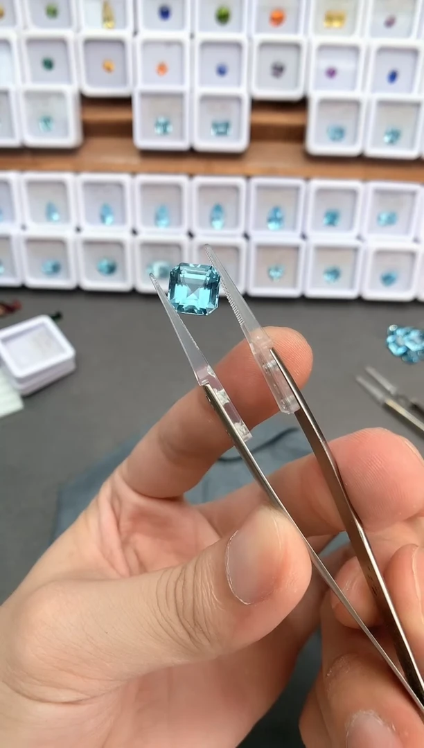 未镶嵌裸石定制海蓝宝石4.84ct 03020